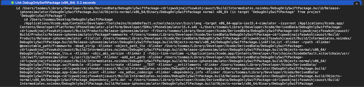 Linking a Swift package only in debug builds – Augmented Code